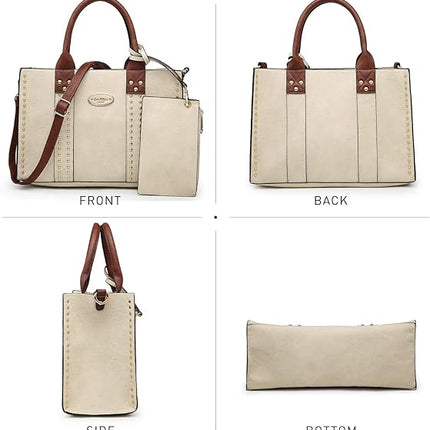 Dasein Purses Handbags for Women Tote Bags Wallet Set Top Handle Satchel Shoulder Bags Hobo Bag 3pcs