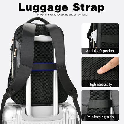 15.6'' Laptop Backpack for Men & Women, Birthday Gifts College Backpack with USB Charging Port, Carry on Backpack for Airplanes