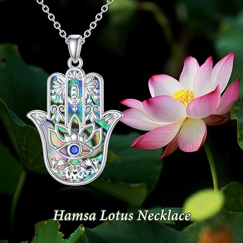 terling Silver Hamsa Fatima Necklace Elephant Necklace Blue eye Pendant Jewelry for Men Women