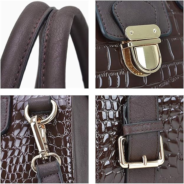 Dasein Women Barrel Handbags Purses Fashion Satchel Bags Top Handle Shoulder Bags Vegan Leather Work Bag