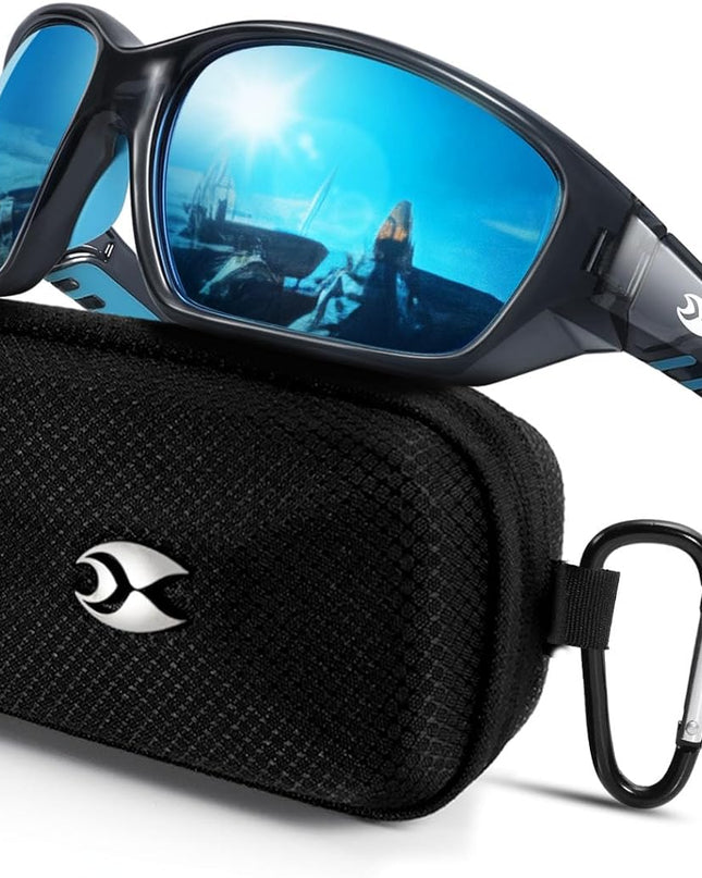 suoso Sports Polarized Sunglasses for Men: UV400 Protection Sun Glasses Wrap Around Goggles for Fishing Driving TR90