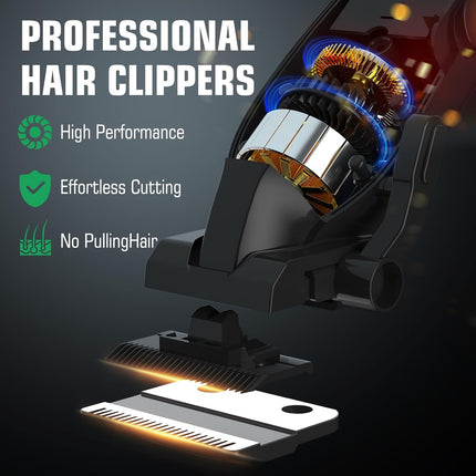 BILLAR Professional Hair Clipper for Men Hair Cutting Kit Men's Beard Trimmer Hair Trimmer Shaver Cordless Barber Clippers and Trimmers（Green）