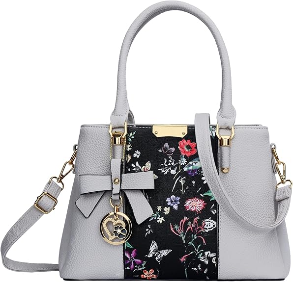 KKXIU 3 Zippered Compartments Purses and Handbags for Women Top Handle Satchel Shoulder Ladies Bags