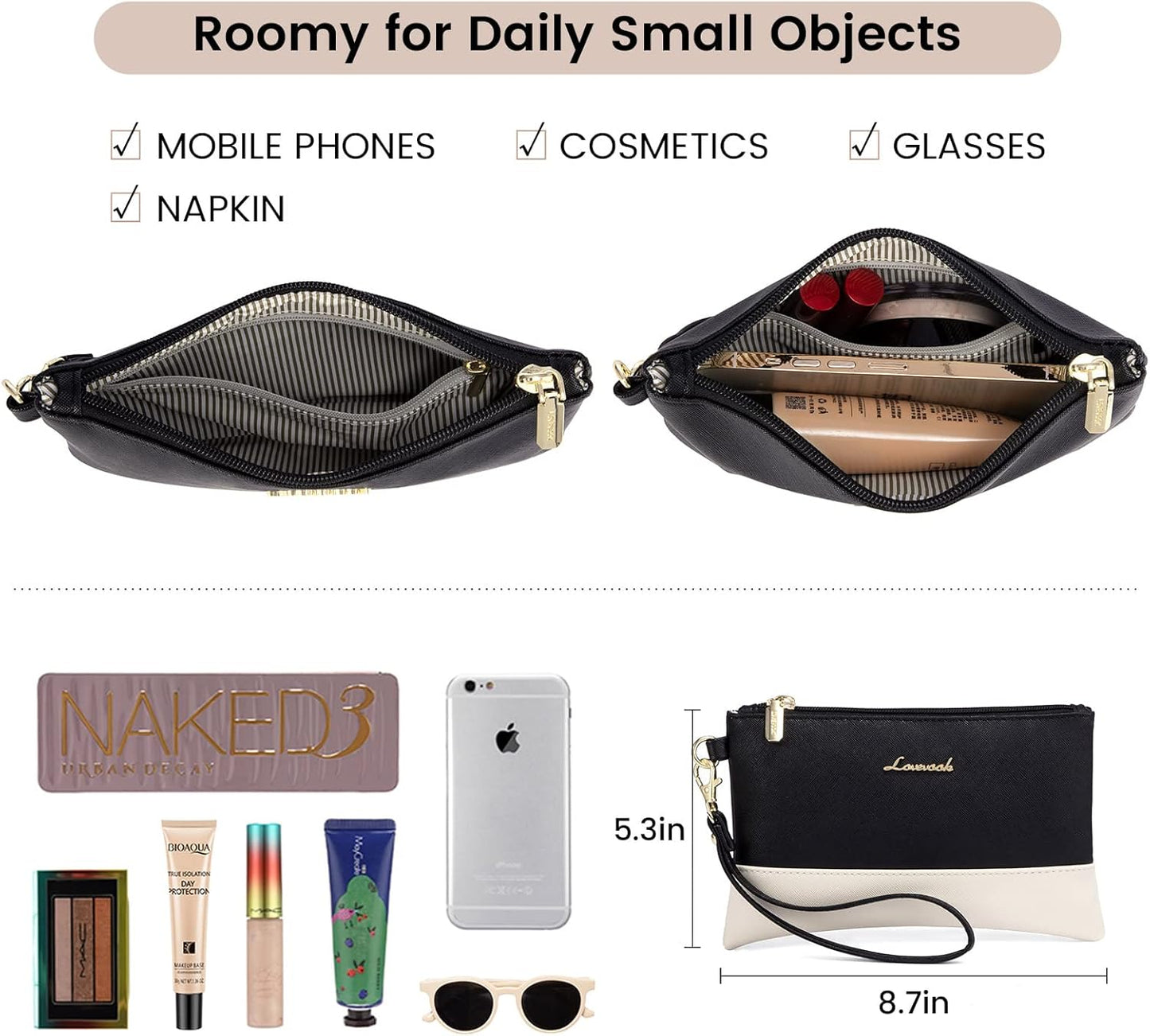 LOVEVOOK Laptop Tote for Women - 15.6 Inch Professional Leather Computer Briefcase - Waterproof Shoulder Bag - Large Capacity Business & Office Bag