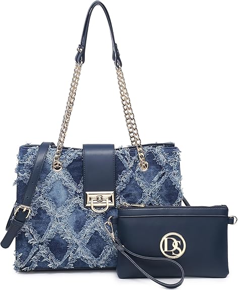 Dasein Leather Handbag Tote Hobo Bag for Women Shoulder Purse Top Handle Satchel Bag with Matching Clutch