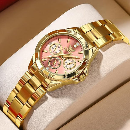 OPK Watch for Women Quartz Waterproof Stainless Steel Light Ladies Watch Mother's Day Gift for Women