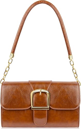 Shoulder Bag for Women, Cute PU Leather Small Purse Handbags, Retro Classic Tote Purses for Women with Removable Strap