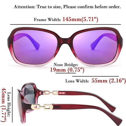 FEISEDY Vintage Square Polarized Sunglasses for Women UV400 Travel Driving Fashion Arcuate Sunglasses B2526