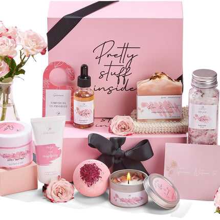 Spa Gifts for Women Christmas Gifts Bath Gift Baskets Relaxing Spa Self Care Gift for Mom Her Sister Wife Auntie Home Bath Care Package Thank You Gift Birthday Gift for Women Friendship Ideas