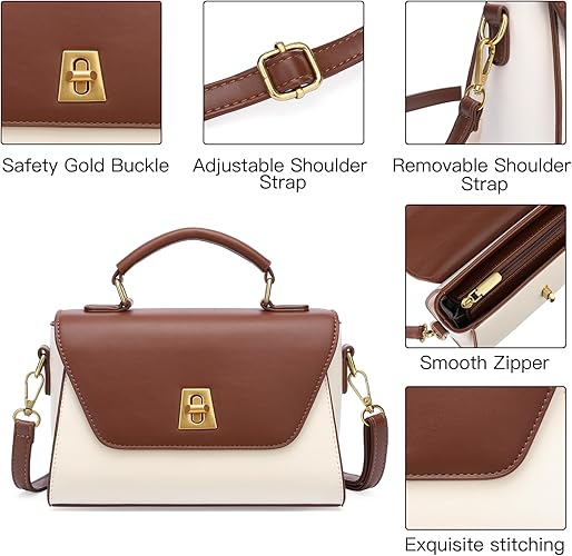 GOIACII Crossbody Bags for Women Top Handle Handbags Ladies Purses Leather Satchel