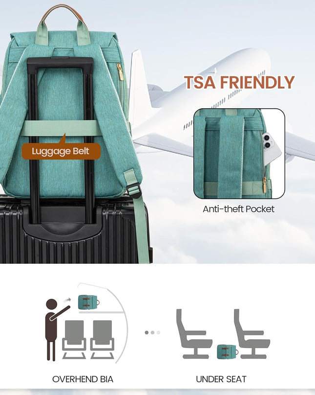 LOVEVOOK Travel Laptop Backpack Purse for Women Fashion Vintage Computer Backpack 15.6 Inch Large Teacher Nurse Backpack Casual Daypack for Business Work College