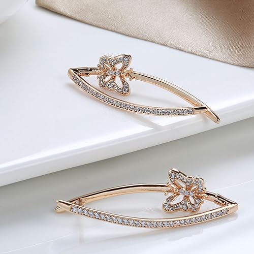 Butterfly Earrings for Women Cubic Zirconia Earrings Rose Gold Hoop Earrings Dangling Earrings Jewelry for Gift