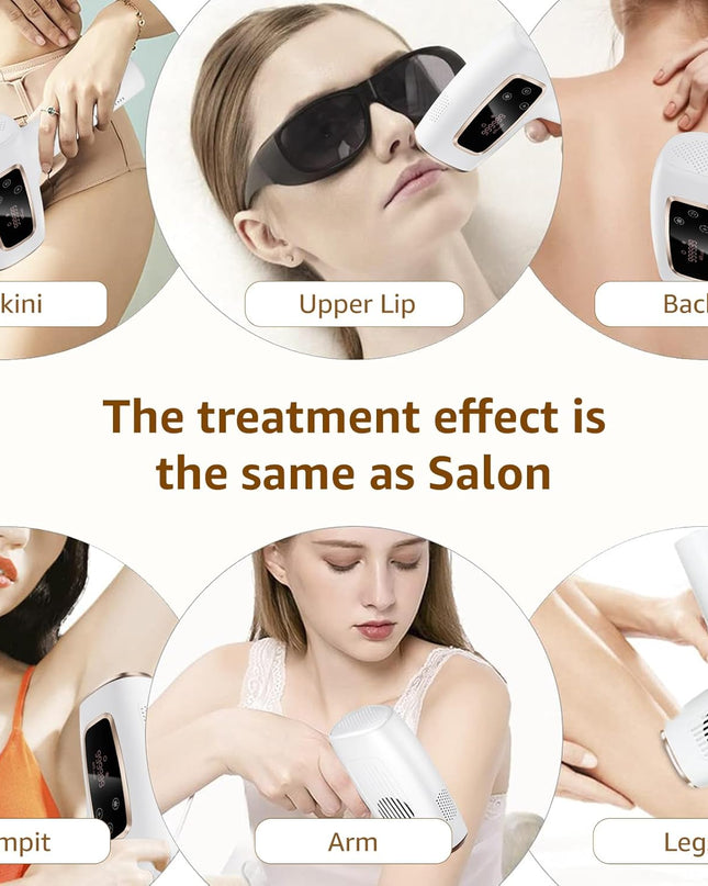 Ipl Laser Hair Removal ，Hair Removal Device with Painless Care Function for Women ，IPL Hair Remover for Facial Armpits Legs Arms Bikini Line (Purple) (White)