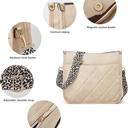 CrossBody Bags for Women 3 Pcs set Hobo Handbag with Adjustable Guitar Strap Shoulder Purse Set Large PU Leather Bag