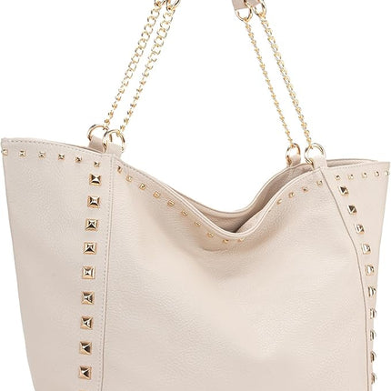 Montana West Oversize Tote Bag for Women Shoulder Purses with Chain Handbags