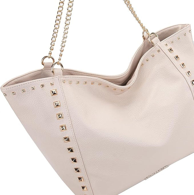 Montana West Oversize Tote Bag for Women Shoulder Purses with Chain Handbags