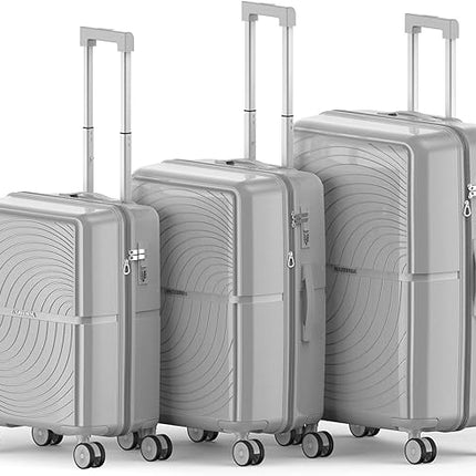 Nazhura Luggage Set, 3-Piece Hardside Suitcase Set, 20-inch, 24-inch, 28-inch Luggage, Carry on Luggage Set, Travel Luggage Set, Large Suitcase with Wheels