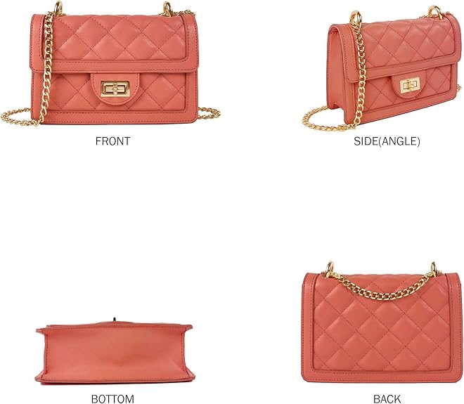 SG SUGU Small Quilted Crossbody Bag, Trendy Designer Mini Shoulder Bag, Phone Wallet Purse for Women