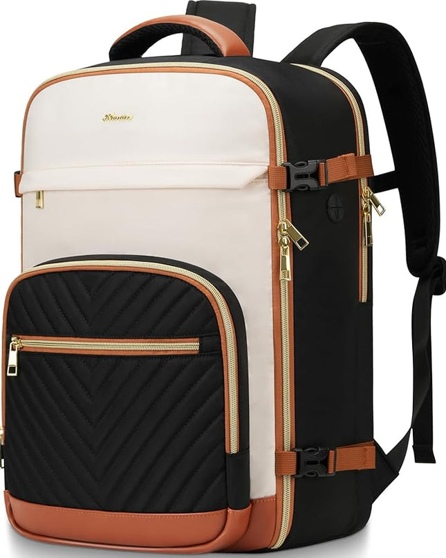 Travel Backpack for Women, 40L Carry On Backpack for Airplanes, Waterproof Large Weekender Overnight Luggage Daypack Airline Approved, Fits 17 Inch Laptop