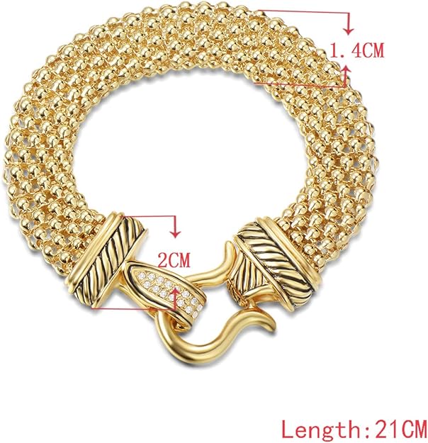 Jewelry Antique Fashion Popcorn Chain Designer Brand Inspired Women Unique Christmas Gifts Bracelets