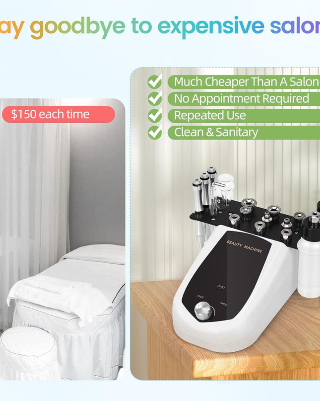 Diamond Micro-Derma-Dermabrasion Machine, 3 IN 1 Dermabrasion Facial Machine 0-68cmHg Suction Power, Professional Diamond Glow Facial Machine with Spray Kit, Home Use Facial Skin Care Equipment