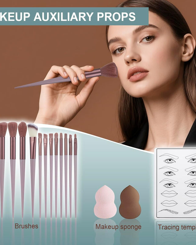 All in One Makeup Kit for Women Full Kit, Makeup Gift Set for Girls & Teen, Travel Makeup Set, Professional Makeup Kit Includes lash Clusters Kit Eyeshadow Lipstick Brow Pencil Eyeliner Brush Set