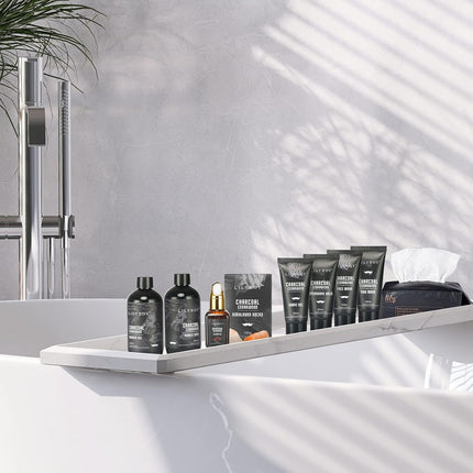 Perfumes Bath Spa Gift Baskets Set for Men Father's Day Luxury Bath and Body Gift Travel Bag Set 10 Pcs Bath Spa Kit Skin Self Care Gifts Set for Christmas Birthday Gift for Men and Fathers