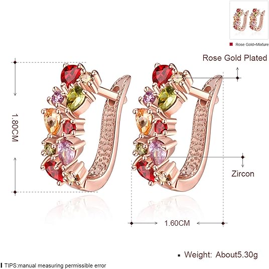 Earrings for Women Huggie Stud Cubic Zircon Pearl Earrings Gifts for Women Birthday Gifts14K Gold Plated Cuff Earrings