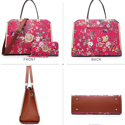 Dasein Women Purses and Handbags Top Handle Satchel Bags Large Shoulder Work Bag Tote with Wallet