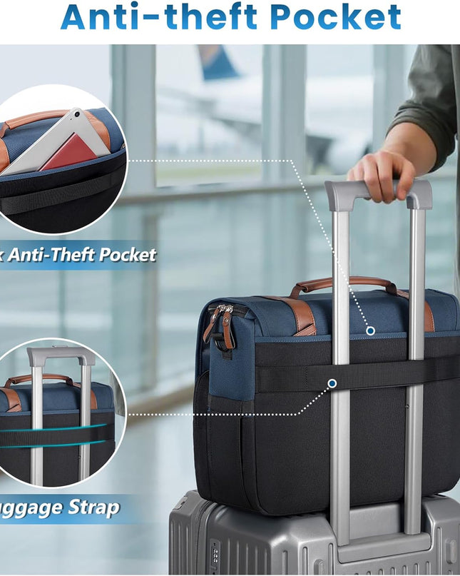 MATEIN Messenger Bag for School with USB Charging Port, Large Crossbody Satchel 15.6 inch Student College Laptop Bags with Shoulder Strap, Water Resistant Work Computer Briefcase for Office Commuting