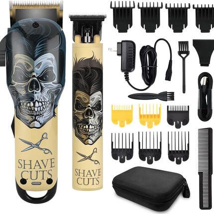 BESTBOMG® Professional Hair Clippers for Men, Clipper & Trimmer Set, Yellow