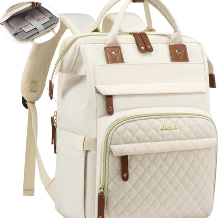 LOVEVOOK Laptop Backpack for Women, 15.6'' Waterproof Nurse Bag Teacher Work Backpack Purse for Women, Travel Computer Backpack for College Office Business Ladies