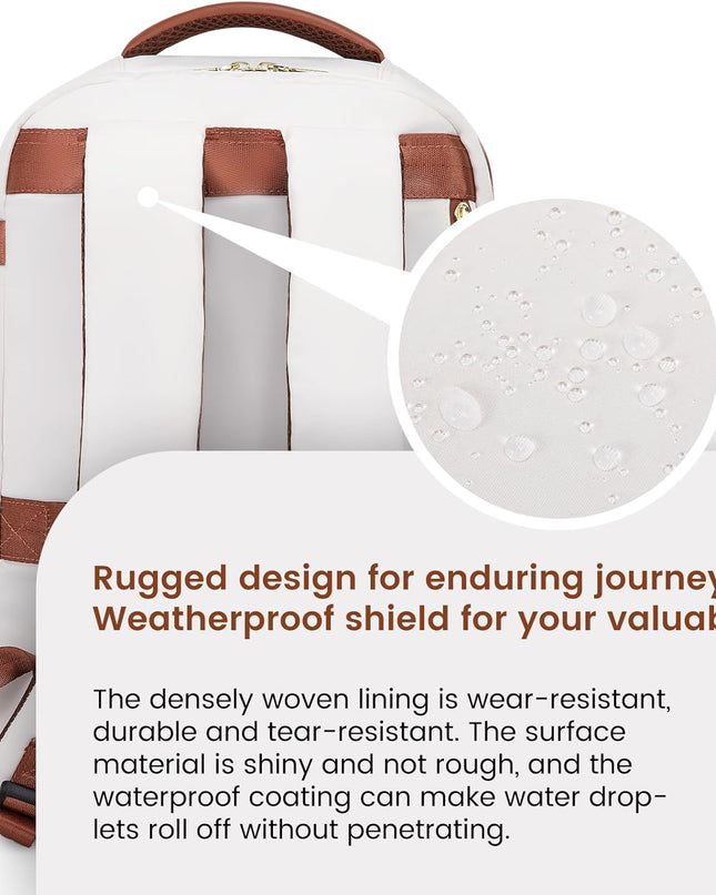 LOVEVOOK Travel Backpack for Women & Men, 40L Carry On Backpack, Personal Item Bag with 3 Packing Cubes, Business Weekender Overnight Luggage Daypack, Fits 17 Inch Laptop, Beige Brown