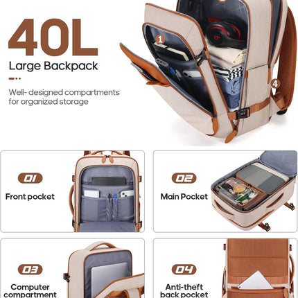 UKEIN Luggage Sets 3 Piece, Carry On Luggage 20In With Spinner Wheels,PC Hardside Suitcase Set with TSA Lock,Durable Carry On Suitcase With Travel Backpack...
