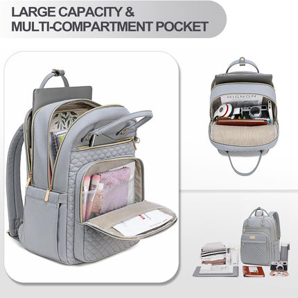 Laptop Backpack for Women,15.6 Inch Laptop Backpack for Work, Water Resistant Travel Backpack ,College Bookbag with Wallet