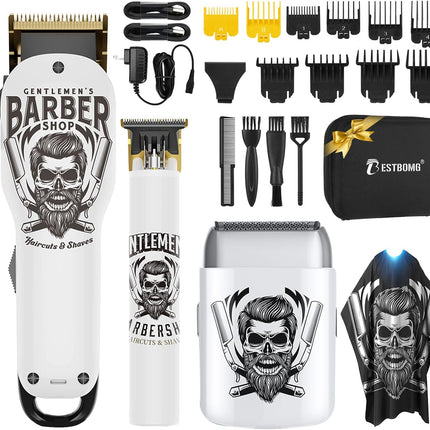 BESTBOMG® Hair Clippers for Men Professional, Beard Trimmer Kits & Sets, Electric Shavers, Hair Clippers & Trimmer Ceramic T-Blade, for Barber, for Gifts