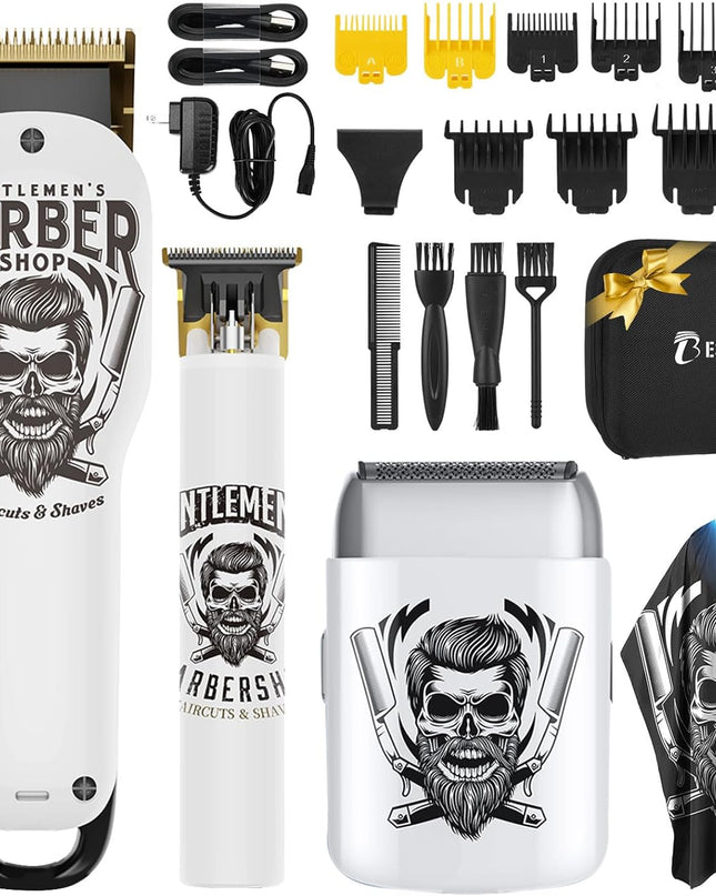 BESTBOMG® Hair Clippers for Men Professional, Beard Trimmer Kits & Sets, Electric Shavers, Hair Clippers & Trimmer Ceramic T-Blade, for Barber, for Gifts
