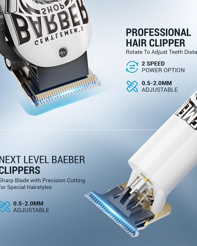 BESTBOMG® Hair Clippers for Men Professional, Beard Trimmer Kits & Sets, Electric Shavers, Hair Clippers & Trimmer Ceramic T-Blade, for Barber, for Gifts