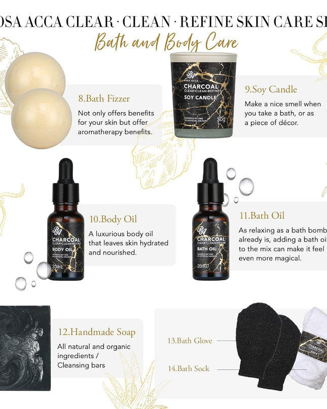 Skin Care Set, 28pcs Gifts for Women & Men includes Face Cream,Bath Oil, Scented Candle. Facial Skin Care Set, Body & Facial Kit for Women, Birthday Gifts for Women