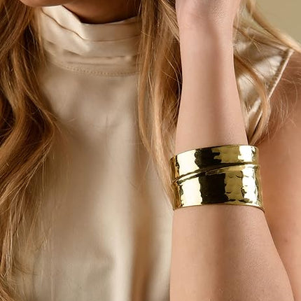Cuff Bracelet for Women | Nefriti Open Cuff Bracelet Bangle