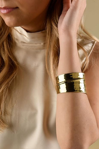 Cuff Bracelet for Women | Nefriti Open Cuff Bracelet Bangle