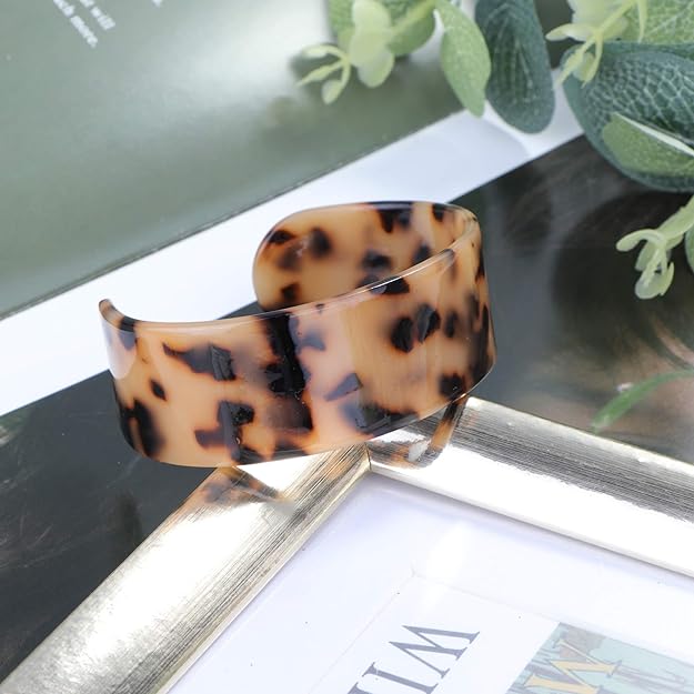 ORAZIO Acrylic Jewelry Set for Women Statement Boho Resin Earrings Necklace Bracelet