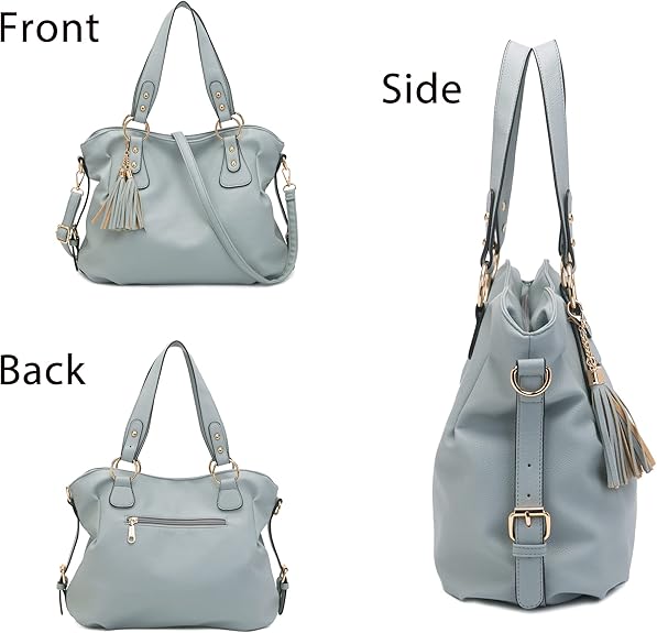 Qiyuer Purses And Wallets Set For Women Tote Handbags Large Hobo Bag Purse With Wallet 3PCS