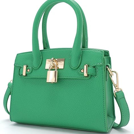 Vegan Leather Satchel Purse for Women, Trendy Mini Crossbody Shoulder Bag, Small Top Handle Handbag Evening Clutches