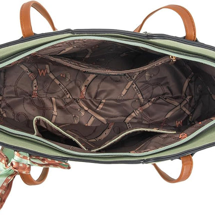 Montana West Tote Bags for Women Medium Top Handle Handbags with Scarf