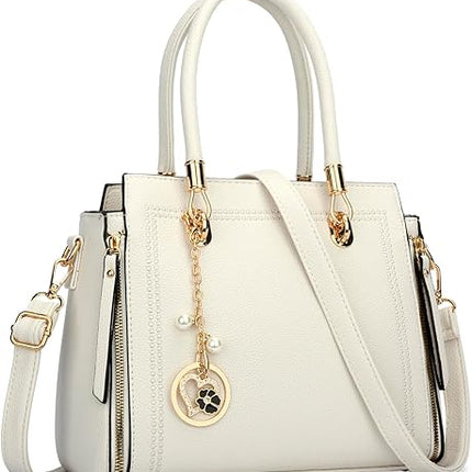 KKXIU Stylish Women Satchel Purses and Handbags Vegan Leather Top Handle Shoulder Crossbody Bag