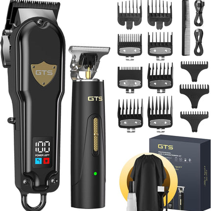 GTSPro Hair Clippers for Men, Clippers and Trimmers Set, Barber Clippers, Electric Hair Trimmer with Box, Gifts for Men Black