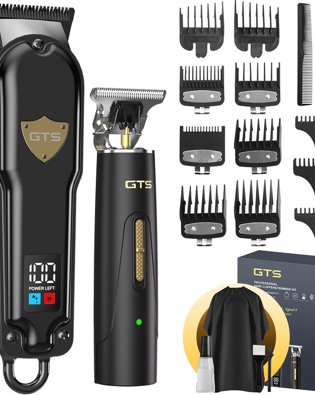 GTSPro Hair Clippers for Men, Clippers and Trimmers Set, Barber Clippers, Electric Hair Trimmer with Box, Gifts for Men Black