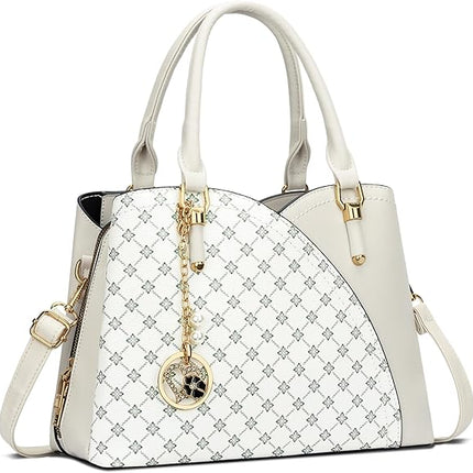 KKXIU Triple Compartments Purses and Handbags for Women Fashion Ladies Satchel Shoulder Top Handle Bag