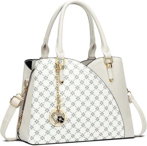 KKXIU Triple Compartments Purses and Handbags for Women Fashion Ladies Satchel Shoulder Top Handle Bag